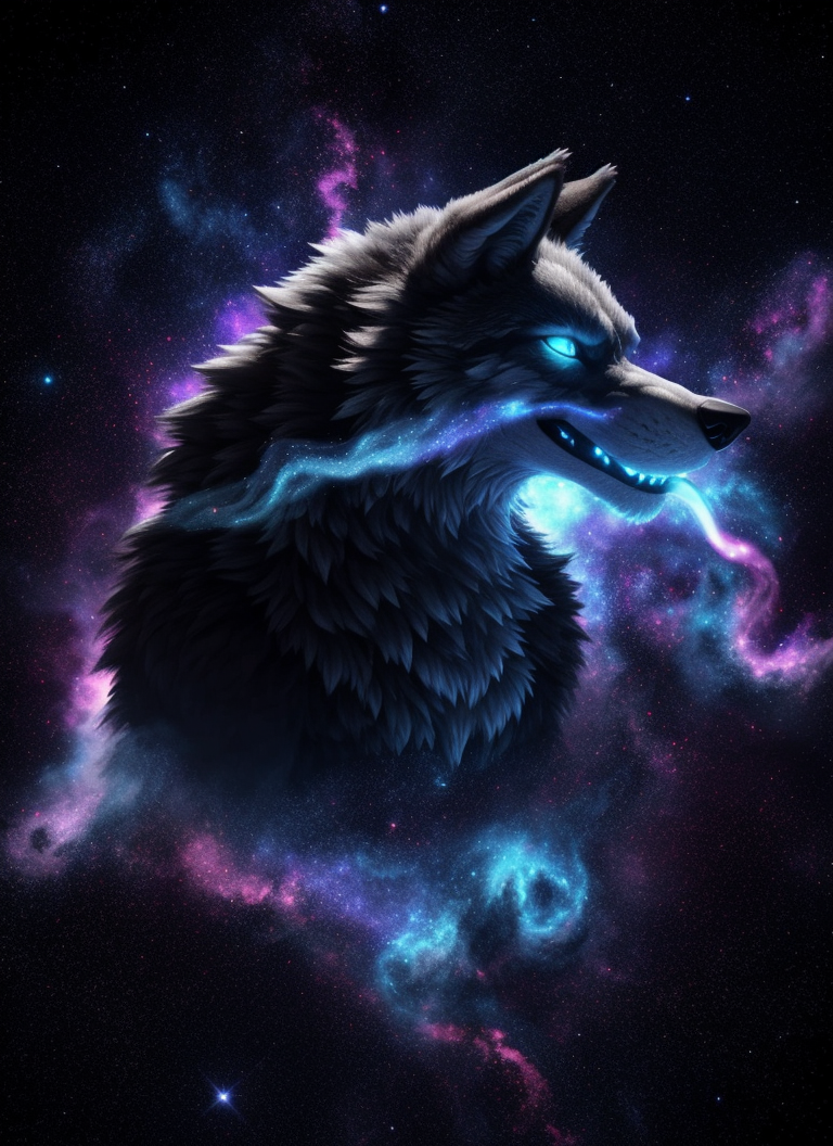 20407-1976970950-(wolf), energy, galaxies, spirals, space, nebulae, stars, smoke, iridescent, intricate detail, in the shape of a wolf, octane re.png